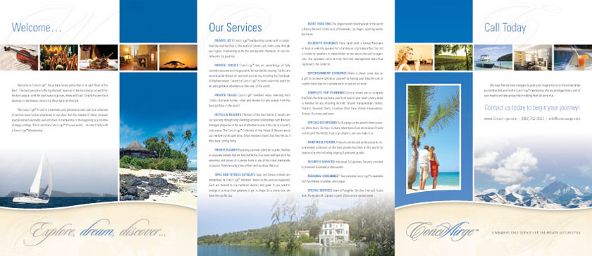 ConciAirge Brochure Interior