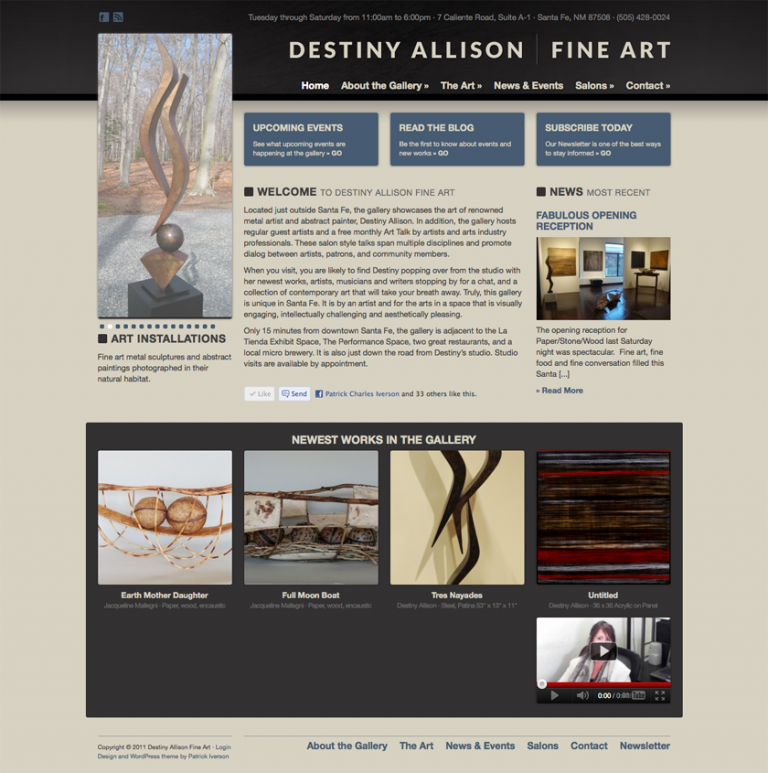 Destiny Allison Fine Art Web Design