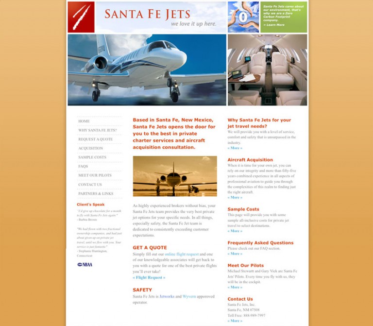 Santa Fe Jets Web Site