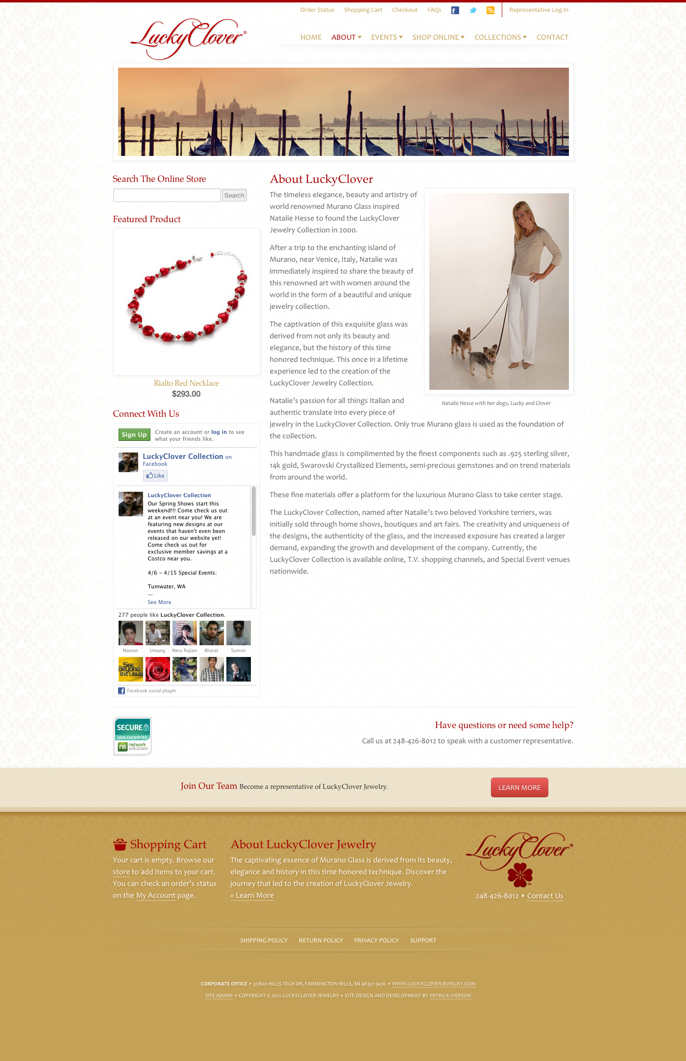 LuckyClover Jewelry basic page