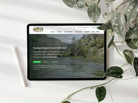 Truchas Chapter Trout Unlimited custom WordPress website by Patrick Iverson