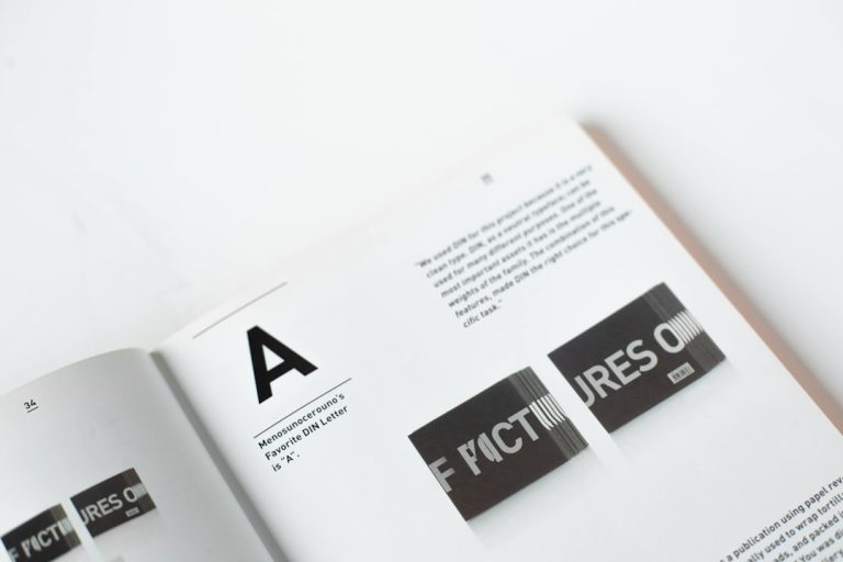 Editorial design for marketing magazine